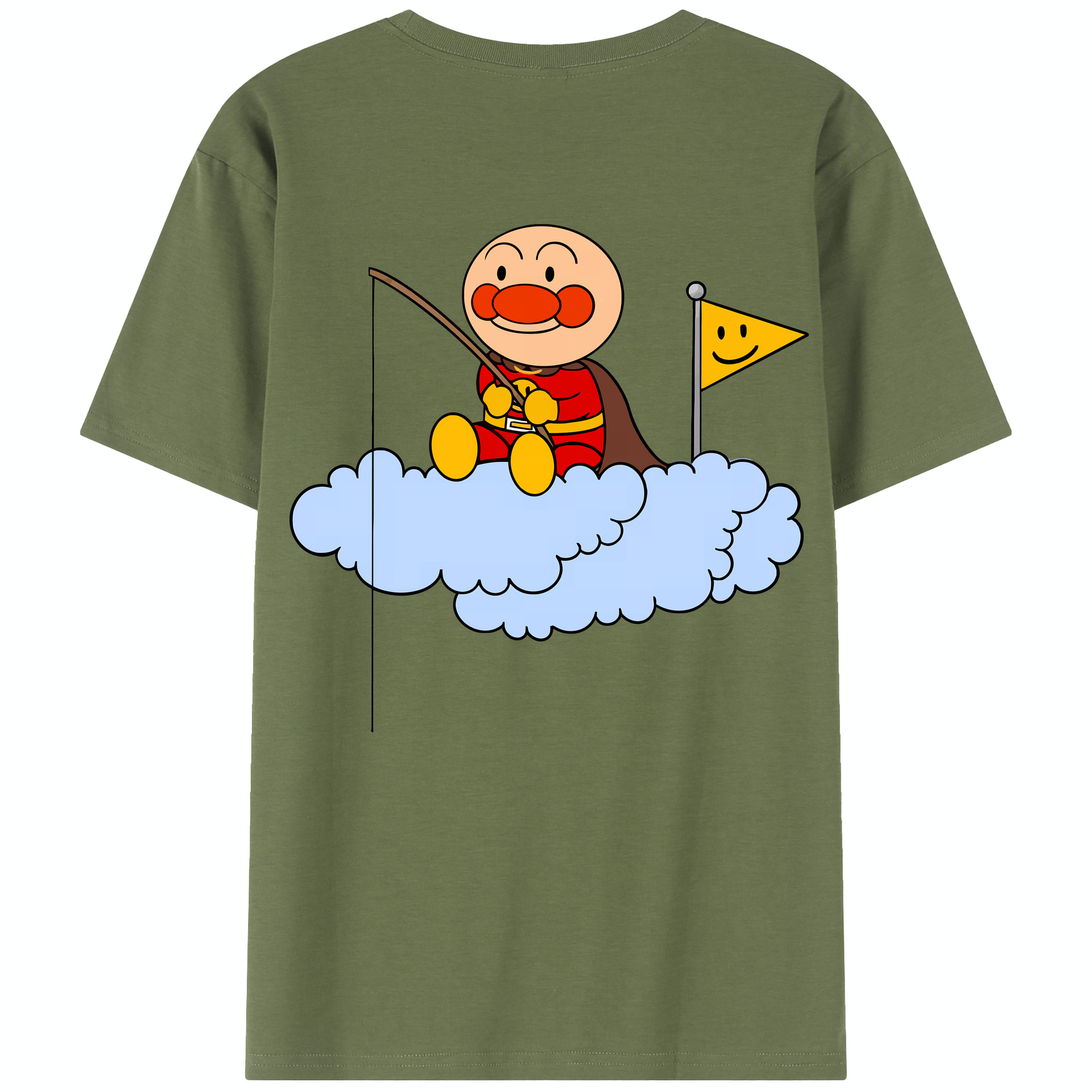 （画像用） アンパンマン Anpanman 綿100％半袖Tシャツ（背面プリント）